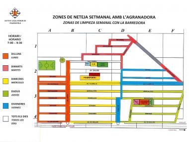 Zones neteja setmanal agranadora