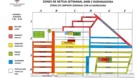 Zones neteja setmanal agranadora
