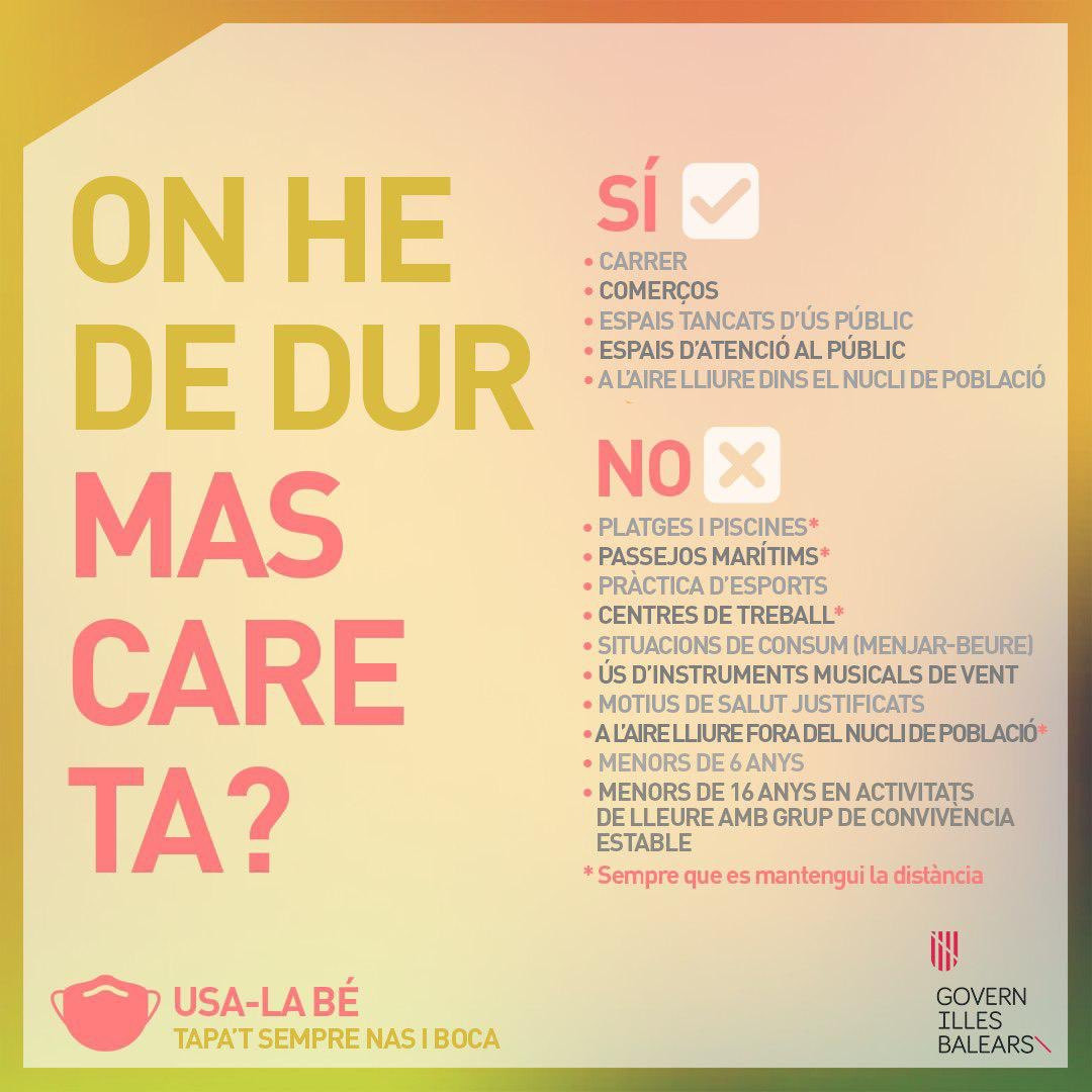 On he de dur mascareta?