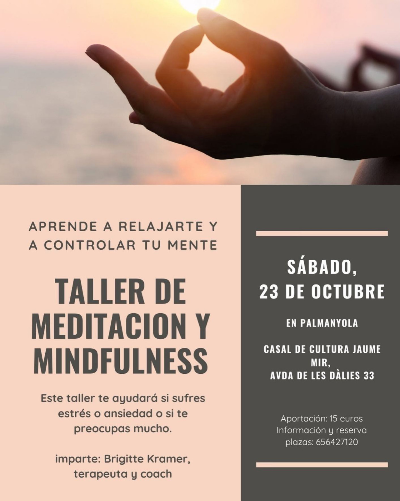 TALLER DE MEDITACIÓ I MINDFULNESS