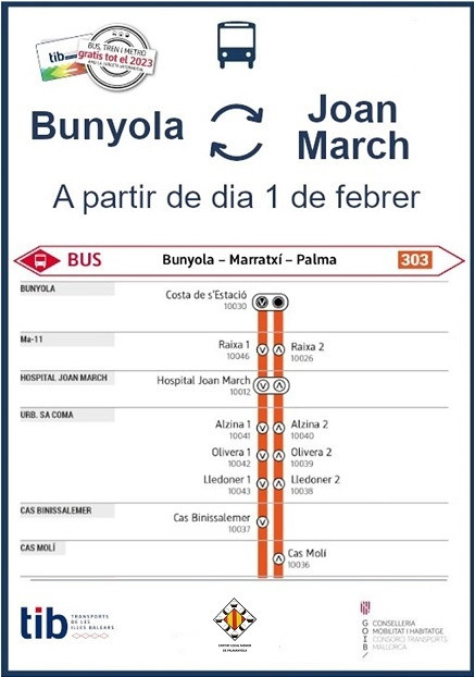 NUEVO HORARIO TIB LINEA 303