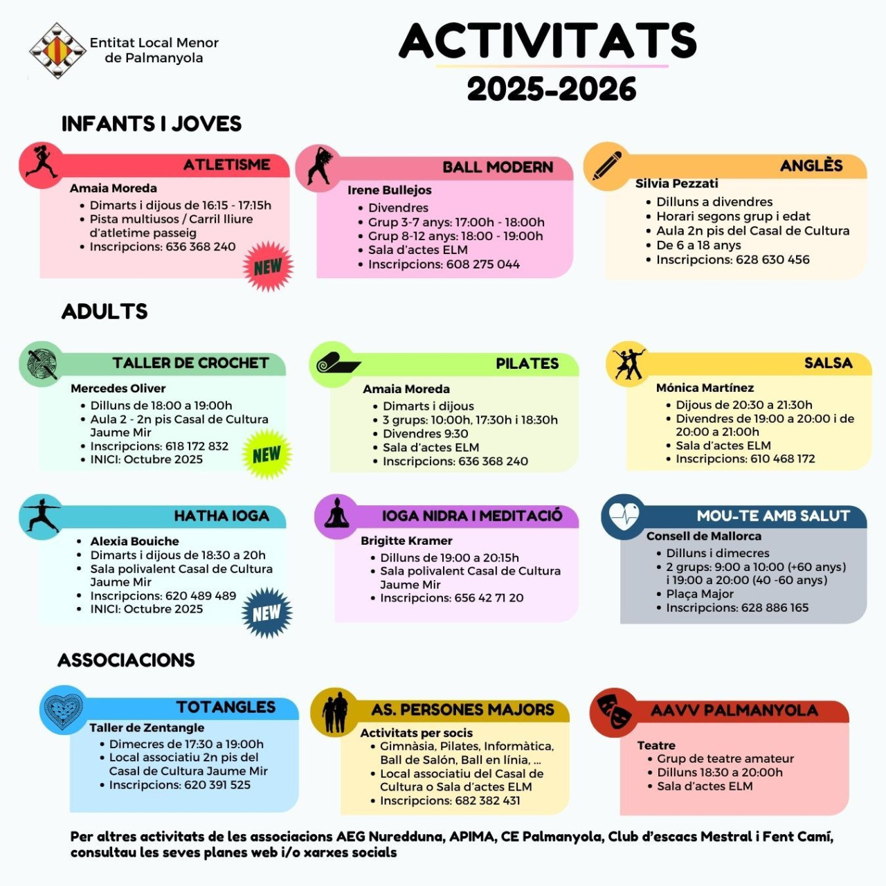 activitats 2025-2026 a Palmanyola